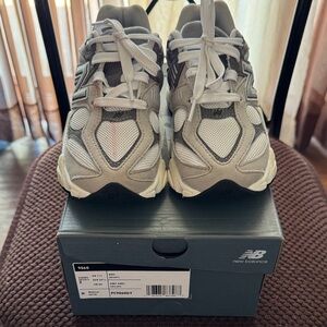 New Balance 9060 Light Grey & White Running Sneakers